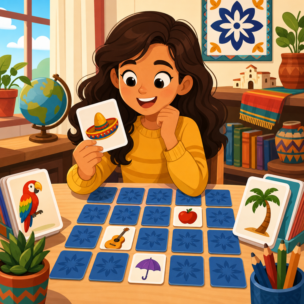 Memory Boosting Games for Spanish Vocabulary